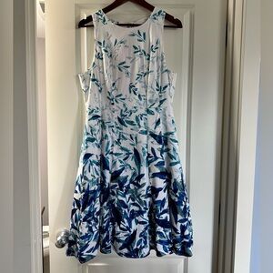 Melanie Lyne Blue and White Dress